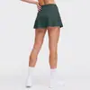 Falda Deportiva de Tenis de Secado Rápido para Mujer, Falda de Running y Fitness, Mini Falda Deportiva Falsa de Dos Piezas Anti-Exposición, Falda de Longitud Media