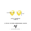 Pendientes de Oro Arenado en Forma de Corazón Estilo Cepillado Simple Vintage Retro de Lujo Ligero para Mujer 2026 Nuevo Modelo Aretes de Estilo Chino Nuevo para Mujer