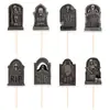 Topo de Bolo Decorativo de Halloween, Decorações de Bolo para Festa com Tema de Lápide, Suprimentos de Decoração de Sobremesa para Festival Fantasma
