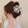 Pinza para el pelo floral con degradado de bloques de color único para mujer, Nuevo clip de tiburón estilo tinta para media coleta en la parte posterior de la cabeza, Acetato dulce de alta gama