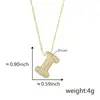 Colgante de letra inglesa 26 con incrustaciones de circonita de cobre transfronterizo, letra gruesa de moda popular, accesorios DIY al por mayor