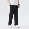8118 Pantalones Talla Europea Transfronteriza Sensación Fresca Pantalones Casuales para Hombre Artículo Caliente de Verano Transpirable Elástico Cintura Elástica Recto