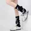 Calcetines con lazo de cinta para mujer, otoño e invierno 2024, estilo ballet, lolita, dulce JK, para cubrir piernas.