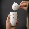 Xícara de Chá de Porcelana Branca Pintada a Ouro de Dehua, Xícara de Chá de Cerâmica de Alto Padrão, Xícara de Mestre, Xícara de Chá de Seis Graus Escrita à Mão