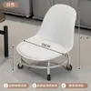 Taburete Rodante Silencioso con Ruedas, Taburete Deslizante Transparente para Niños, Silla de Sala de Estar, Taburete Giratorio Doméstico para Adultos con Ruedas Universales