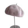 Chapéu Boina Moda Retro Literária Japonesa Feminino Outono Inverno Versátil Literário Chapéu de Pintor Proteção contra Frio Aquecimento Chapéu Abóbora Tendência