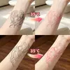 Tatuaje Temporal Sensible a la Temperatura que Cambia de Color con Alas de Ángel y Alas de Dragón, Decoración de Corazón que Cambia de Color para Brazos, Piernas y Pecho