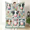 Aliexpress Manta de Franela con Estampado de Dibujos Animados Lindos Cubierta de Sofá Manta de Animal Vaca Transfronteriza Manta para la Siesta