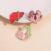 Broche de metal con forma de órgano personalizado de comercio exterior transfronterizo, insignia de aleación de hígado de cuerpo creativo, accesorios para bolsos, pin