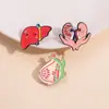 Comercio exterior nuevo insignia de modelado de órganos humanos creativa corazón y pulmón hígado ropa mochila accesorios insignia broche de aleación