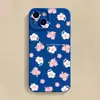 Patrón Floral Rosa y Blanco Adecuado para Funda de Teléfono Móvil Apple 17Promax Europea y Americana 15Pro Iphone16Pro Chica 14 Tendencia