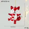 Nuevo Colgante de Plástico en Polvo Pegajoso Rojo Rojo y Blanco Colores en Polvo Colgante de Dibujos Animados Decoración para Colgar en Árbol de Navidad Ventana Stock Listo