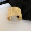 Pulsera Abierta Cuadrada Triangular Tejida en Metal Diseño de Personalidad Transfronterizo Europeo y Americano Pulsera Joyería de Lujo Ligero de Gama Alta