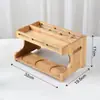 Estante de Almacenamiento de Madera para Cocina Estante de Madera Multicapa para Condimentos Estante de Almacenamiento para Utensilios de Cocina Estante de Madera de Bambú para Aceite Sal Salsa Vinagre