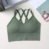 Kaka Same-style Cross Beautiful Back-wrapped Breast Tube Top sem base de anel de aço Sports Camisole Bra Roupa íntima feminina