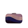 Clutch de Mão Transfronteiriço Cor Arco-Íris para Mulheres, Formato Oval, Atacado para Casamentos e Festas, Socialite