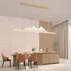 Nuevo Candil de Restaurante Estilo Chino Larga Madera Grano Estilo Chino Zen Simple Barra Estudio Paisaje Sala de Té Mesa de Té Lámparas