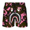 Estación Independiente Aliexpress Amazon Exportación Pantalones de Tiburón Marino Impresos en 3D Shorts Casuales de Playa