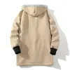 Otoño/Invierno 2024 gabardina de algodón para hombre talla grande gabardina acolchada de terciopelo de cordero forrada de polar abrigo largo de lana para hombre transfronterizo
