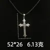 Colgante de Cruz de Plata de Ley S925 Estilo Retro Gótico Europeo y Americano Elegante Versátil para Collar DIY Fabricante Venta Directa al Por Mayor
