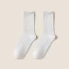 Meias de orelha de pau meias tubulares femininas meias de pelúcia finas de verão verão preto e branco meias de outono mocassins moda