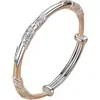 Pulsera de Brocado Plateado Cobre para Mujer Sólida Ajustable Joven Gama Alta Versátil Regalo de San Valentín