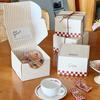 Caja de bollos, galletas, macarrones, bagels y fideos, caja de embalaje para el té de la tarde