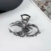 Horquilla de Araña de Aleación Estilo Gótico Divertida Transfronteriza para Halloween Pinza de Tiburón Elegante de Moda para Halloween Incrustada de Diamantes