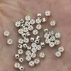 Plata S925 chapada en oro tamaño pequeño hueca cobre con cuentas DIY accesorios hechos a mano collar dorado pulsera con cuentas