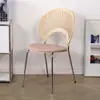 Silla de comedor nórdica, silla de café para el hogar de madera maciza con respaldo, mesa y silla de comedor vintage, silla de caparazón simple para discusiones, venta al por mayor