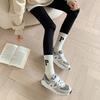 Calcetines para mujer y hombre en otoño e invierno, finos, gruesos, modernos, con estampado de tiburón, con la letra P de celebridades de Internet, calcetines deportivos casuales de baloncesto.