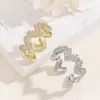 Anillo Abierto de Corazón Europeo y Americano Transfronterizo para Mujer, Anillo de Dedo Índice de Lujo Ligero Microincrustado de Moda, Estilo Celebridad de Internet, Estilo Minimalista