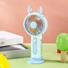 Ventilador de Mano Pequeño de Dibujos Animados Portátil Compacto de Tres Velocidades Carga USB Ventilador de Escritorio Transfronterizo para Amazon