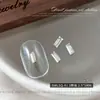 Pedrería Brillante para Uñas Versátil Rectangular Marquise Cubo de Azúcar Cristal con Base Puntiaguda Pedrería Accesorios de Decoración de Uñas DIY