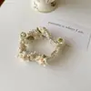 Exquisita Goma para el Cabello de Flor de Perla, Diadema Ultra-Fairy Estilo Francés, Goma para el Cabello Dulce Estilo Bosque, Accesorio para el Cabello Japonés y Coreano
