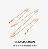 Nova corrente para óculos estilo chinês nacional retrô aço titânio não desbota pérola Nanyu corrente de pescoço para óculos de miopia corrente para máscara