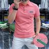 Polo de manga corta transpirable de alta gama, ligero y de lujo, de calidad sólida, estilo nuevo de verano 2025 con logotipo distintivo para hombre.