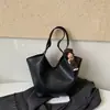 Bolsa de mercado estilo coreano, bolsa balde 2025, nova, versátil, bolsa de mão com padrão de lichia, bolsa de ombro único de alta qualidade, bolsa transversal