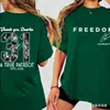 [Código Europeo Transfronterizo] Libertad Camiseta de Dos Caras Charlie Kirk, Verdadera
