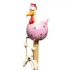 Frango de Perna Pendurada Olhudo Transfronteiriço Decoração de Resina Tema Primavera para Cerca Jardim Quintal Frango de Perna Longa Decoração Atacado