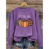 Roupas femininas europeias e americanas Amazon transfronteiriças 2023 outono e inverno Novo suéter de gola redonda para Halloween feminino casual solto