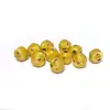 Plata de Ley S925 Chapada en Oro Zirconia Cuentas de Cráter Cuentas Accesorios para Pulseras Diy Cuerda Accesorios para Pulseras Hechos a Mano