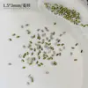 Rhinestones de circón verde oliva para decoración de uñas, deslumbrantes mini rhinestones de forma irregular de fondo plano para otoño e invierno, decoraciones de uñas elegantes y que iluminan