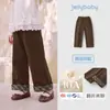 Calça reta feminina Jellybaby, calça infantil grossa, nova coleção outono/inverno 2026, para meninas pequenas e bebês