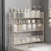 Prateleira de Armazenamento de Cosméticos de Mesa Prateleira de Armazenamento Multicamadas Bancada de Banheiro Skincare Cesta de Armazenamento Multicamadas Montada na Parede
