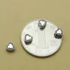 Plata de Ley S925 Plata Tailandesa Forma de Corazón Desgaste Vertical Cuentas DIY Pulsera Hecha a Mano Accesorios de Cuentas Accesorios Materiales