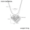 Cadena de eslabones con clip de cruz simple europea y americana, colgante de corazón, cadena para la clavícula, estilo de lujo accesible para mujer, collar de acero de titanio de alta gama con baño galvánico