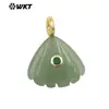 Wt-P2054 Forma de Abanico Forma de Concha Piedra Preciosa Colorida Zirconia Incrustada Accesorios Colgante Pendientes Collar Hecho a Mano DIY