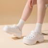 Zuecos Estilo Casa de Nieve Nuevos para Mujer, Pantuflas Cerradas de Suela Gruesa para Exteriores, Antideslizantes Transpirables que Aumentan la Altura 5cm Chanclas para Playa y Humedad