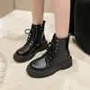Botas Martin Transfronterizas de Comercio Exterior para Mujer, Nuevos Modelos Populares de Otoño e Invierno, Botines Blancos Retro con Forro de Felpa, Botas de Motocicleta de Estilo Británico con Suela Gruesa